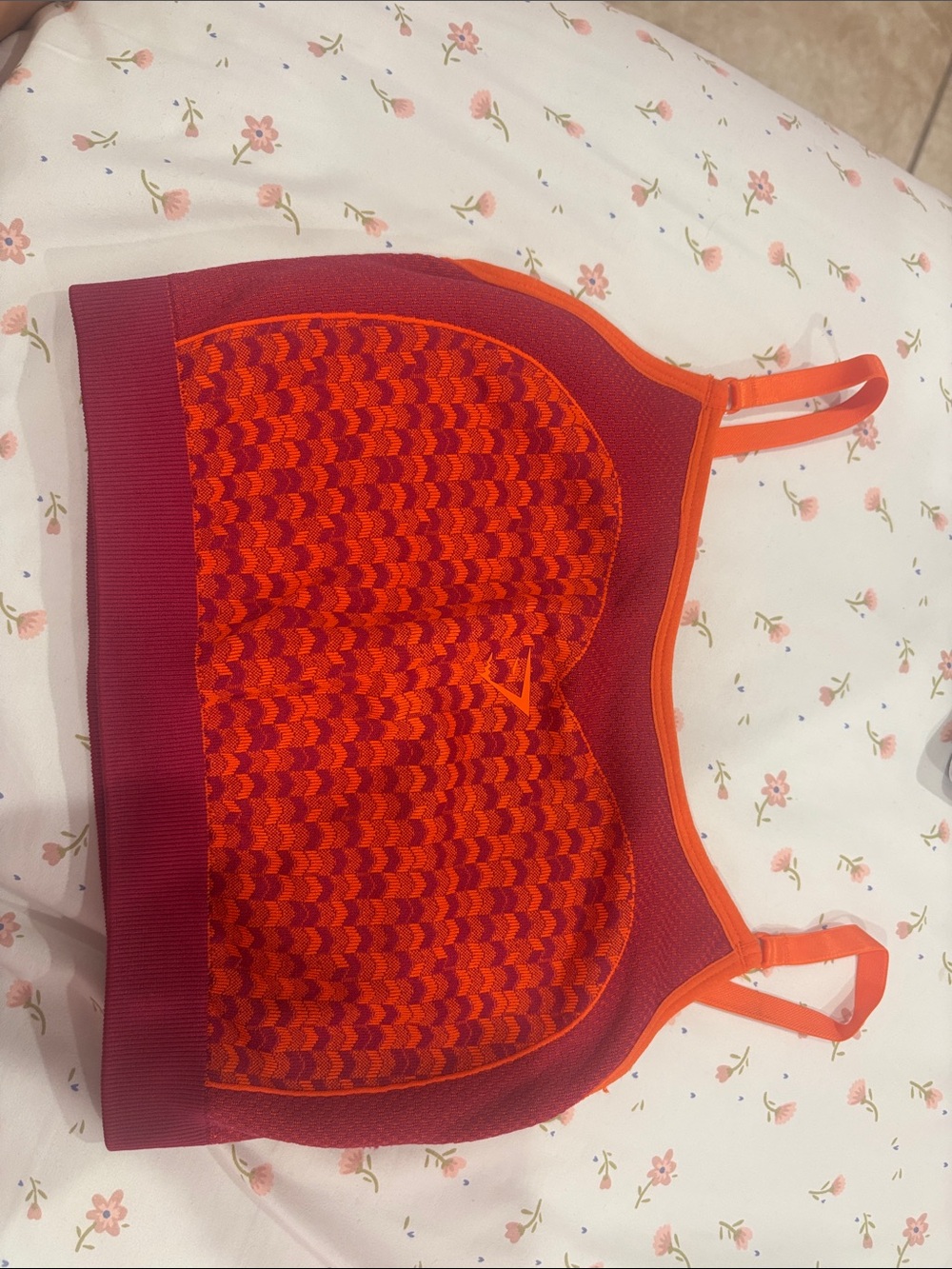 Gymshark Orange and Purple Sportsbra size M